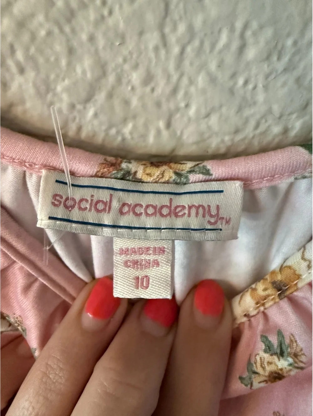 Social Academy Girls size 10 Pink floral dress